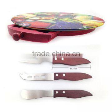 4PCS Classic Bistro Cheese Board and Knife Set photo-2