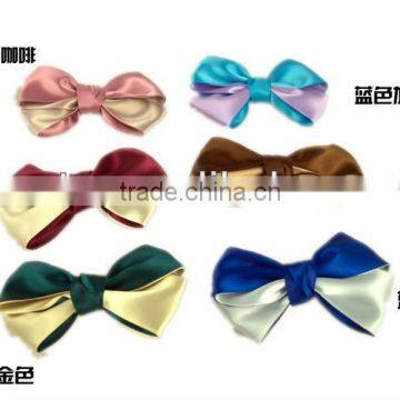 TF0050 Girls chic cheap satin butterfly hair clip design