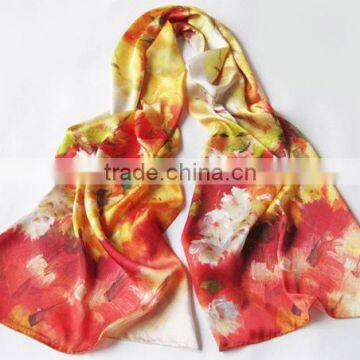 Fashion scarf custom made printed polyester scarf