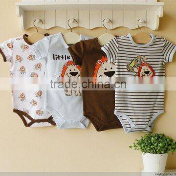 2011 summer mom and bab baby clothes 100% cotton embroider short sleeve bodysuit