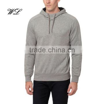 2017 Men wholesale custom print fashion sports 100%cotton grey hoodie