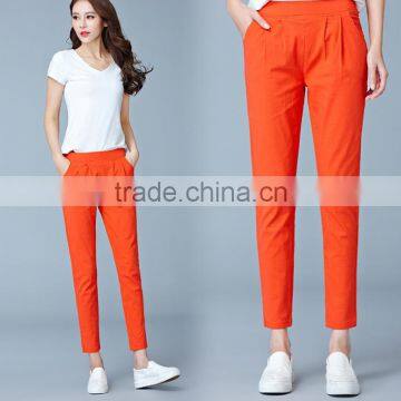 Zm40639b New Fashion Comfortable Women Casual Linen Harem Pants Female Summer Ninth Pants photo-5