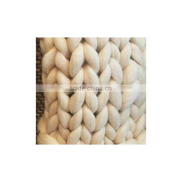 Cheap Imitation Wool Feeling Thick Knitted Chunky Blanket