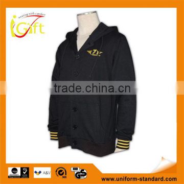 2015 Hight Quality costum 80% cotton 20% polyester fleece pullover hoodie