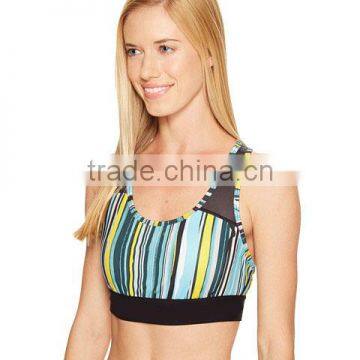 Custom High Quality Dry Fit Sports Bra Running Fitness Printed Yoga Bra Tops photo-3