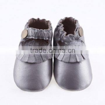 Soft Touch Leather Kids Moccs, Cute Baby Girl Leather Moccasins photo-4