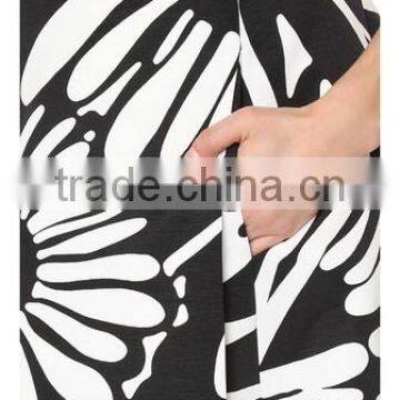 2016 Designed for Fashion Women High Waist Printed Grosgrain Skirt Slit Skirt Ladies'maxi Skirt OEM photo-3