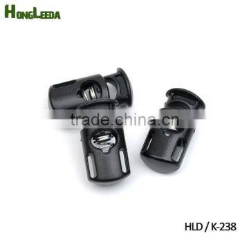 Black Plastic Stoppers Cord Lock 8mm Hole Toggles Clip Apparel Shoelace Sportswear Bungee Cord Accessories HLD/K-238 photo-2