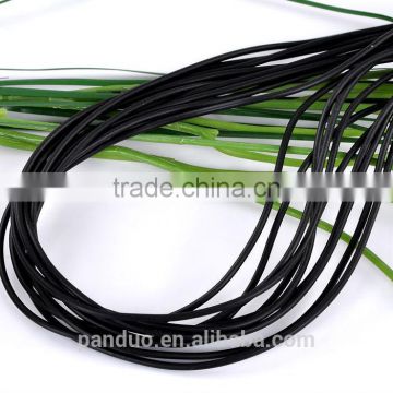 Hihg Quality 2mm 10M length Black Round Rubber Jewelry Cord