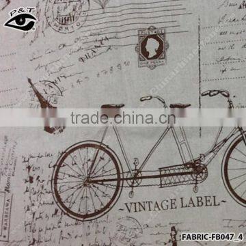 Wholesale Linen Fabric Bicycle Pattern Fabric for Household photo-5