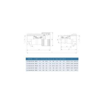 ZJ-YAG ISO7241-1A Industrial Interchange Hydraulic Quick Connect Coupling photo-3
