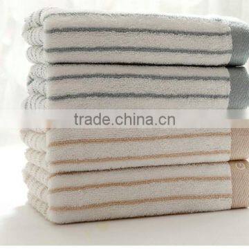 White normal plain border 100% combed cotton bath towel for customized