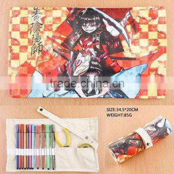 Shonen Omnyouji For Student Rolled-up PU Anime Pencil Bag