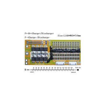 16S 59.2V Rechargeable18950 16A BMS With Balance Function