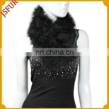 Fashion black turkey feather boa scarf