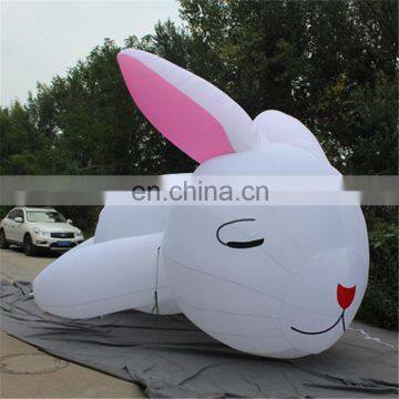 customized white lying rabbit inflatable animals can priting logo&advertisement