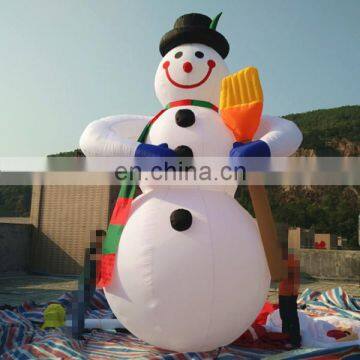 Factory price 5m inflatable giant Christmas snowman,outdoor advertising for Christmas decoration with air blower