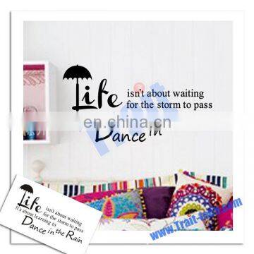 Dance in the rain wall stickers English Wall Stickers Wall Quotes Decals