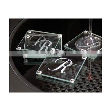 "Initially Yours" Personalized Glass Coasters