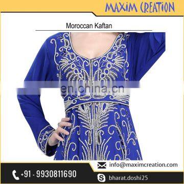 Royal Blue Luxury Kaftan For Wedding Occasion And Party Wear 5996 photo-2