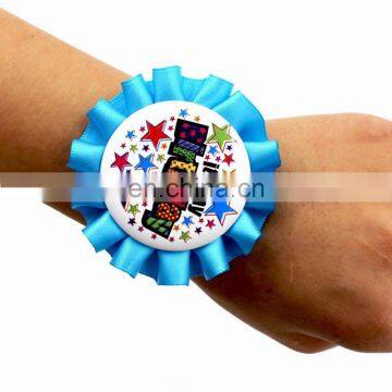 New birthday items of beatiful ribbon wristband/wrist flower/ribbon rosettes