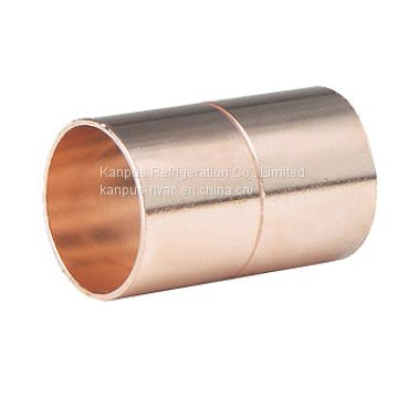 Copper rolled-stop coupling, copper fitting, HVAC/R fittings, air conditioning fitting, refrigeration fitting