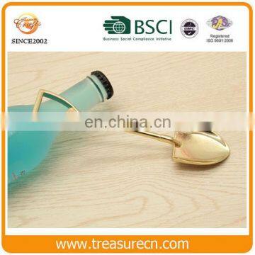 Wholesale cheap metal shovel shaped bottle opener with custom logo