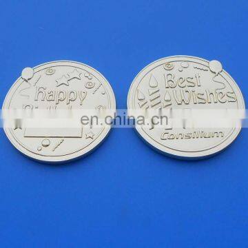 2017 promotional birthday coin custom best wishes copper coin wholesale