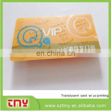 Transperent UV printing plastic PVC Business Card