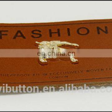 high end garment metal leather label for jeans, real leather and fake leather