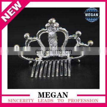 Beautiful Girls custom Crown Princess Heart Crystal Rhinestone Hair Comb