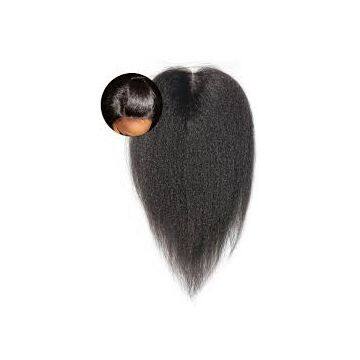 Brown Synthetic Hair 100% Human Hair Extensions Straight Wave