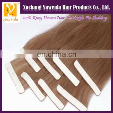 Factory wholesale super tape hair extensions pu skin weft remy hair extensions