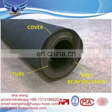 Steel wire spiraled in industry use rotary rubber hose for power drill