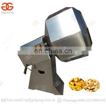 Small Drum Type Puffed Rice Snack Flavoring Potato Chips Rotary Seasoning Machine