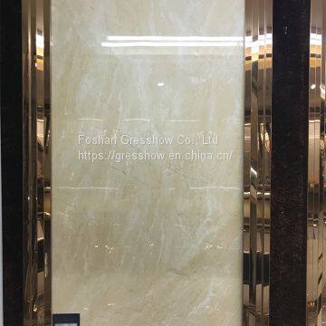 600x1200 Wall and Floor Gold Marble Kitchen Tiles