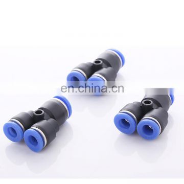 factory price sale Y type tube connector PY-4 PY-6 PY-8 PY-10 PY-12 PY-14 PY-16 Three-way reducer joint