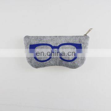 Promotional customized soft glasses pouch felt eyeglasses case