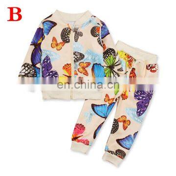 2019 Kids Coat & PANTS 2PCS SET BUTTERFLY FULL PRINT photo-3