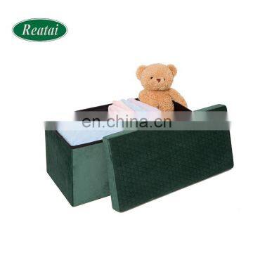 Reatai Wholesale price cabinet foldable handmade storage love bench with cushion