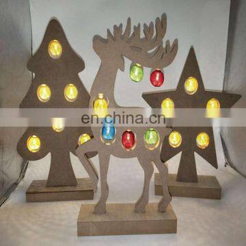 Wooden Tree/Star/Deer Shaped Led Table Light
