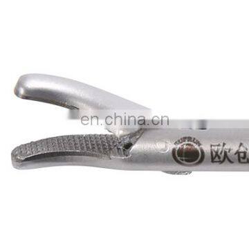 Reusable V-shaped Heavy Curved Needle Holder Forcpes Laparoscopic Instruments photo-2