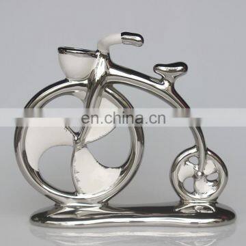 Modern Creative Design Crafts Exquisite Bicycle Shape Ceramic Office Home Living Room Decoration Ornaments