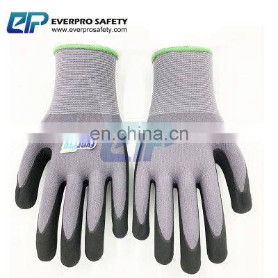 15 Gauge Spandex Nylon Touch Screen Micro Foam Nitrile Coated Gloves With Dotted photo-3