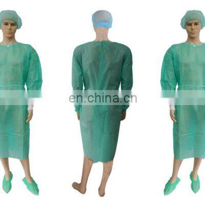 Non Sterile Gowns Lab Medical With Front Botons CPE Isolation Wholesale photo-4