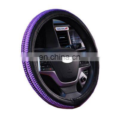 High quality ice silk leather steering wheel covers universal 38cm