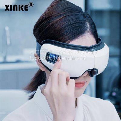Wireless Air Pressure Vibration Digital Eye Massager Vibration Magnetic Acupuncture Therapy Relief Heat Compress Eye Mask photo-5