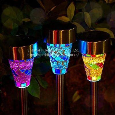 Mosaic Solar Outdoor Lawn Light Waterproof Ip55 Stainless Steel Garden Led Decoration Light for Landscape Yard Pathway photo-5