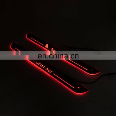 Led Door Sill Plate Strip for peugeot RCZ dynamic sequential style step light door decoration step