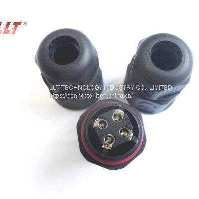 Llt L20 Screw Type Waterproof Cable Connector,2 3 4 Pins Inline Cable Connector photo-3